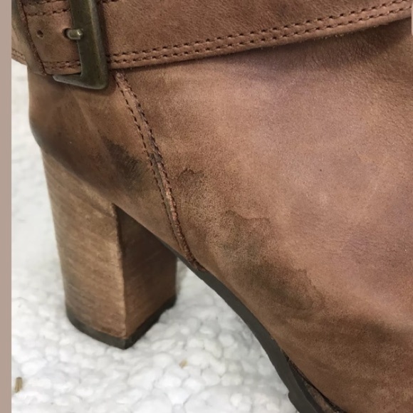 Fabianelli Leather Knee High Heeled Tan Boots Size 36 US 6 Old Money Boho - Picture 7 of 9